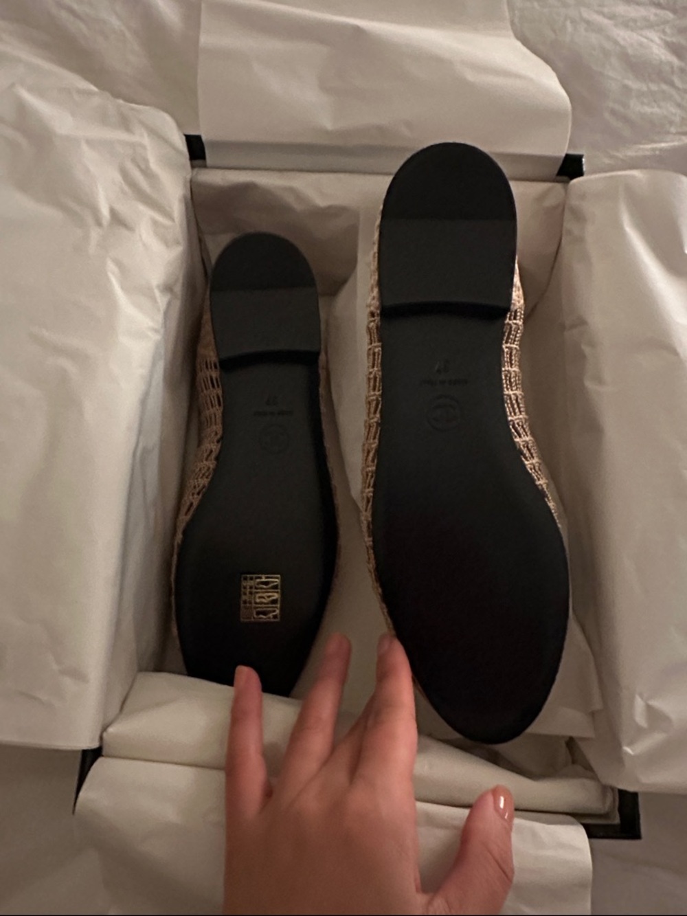 NWT Chanel raffia ballet flat- size 7 - Picture 8 of 10